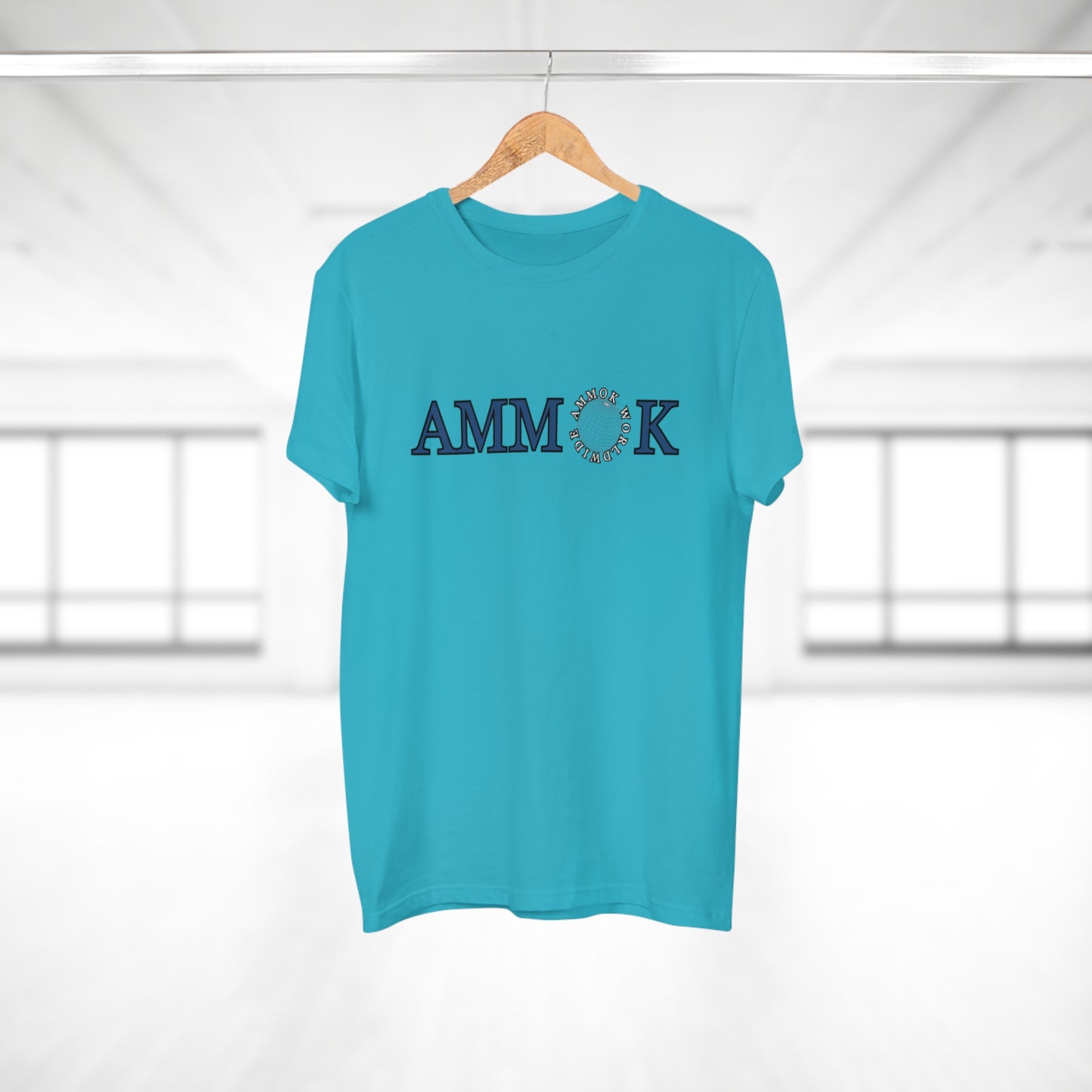 AMMOK GLOBE TEE-BLUE