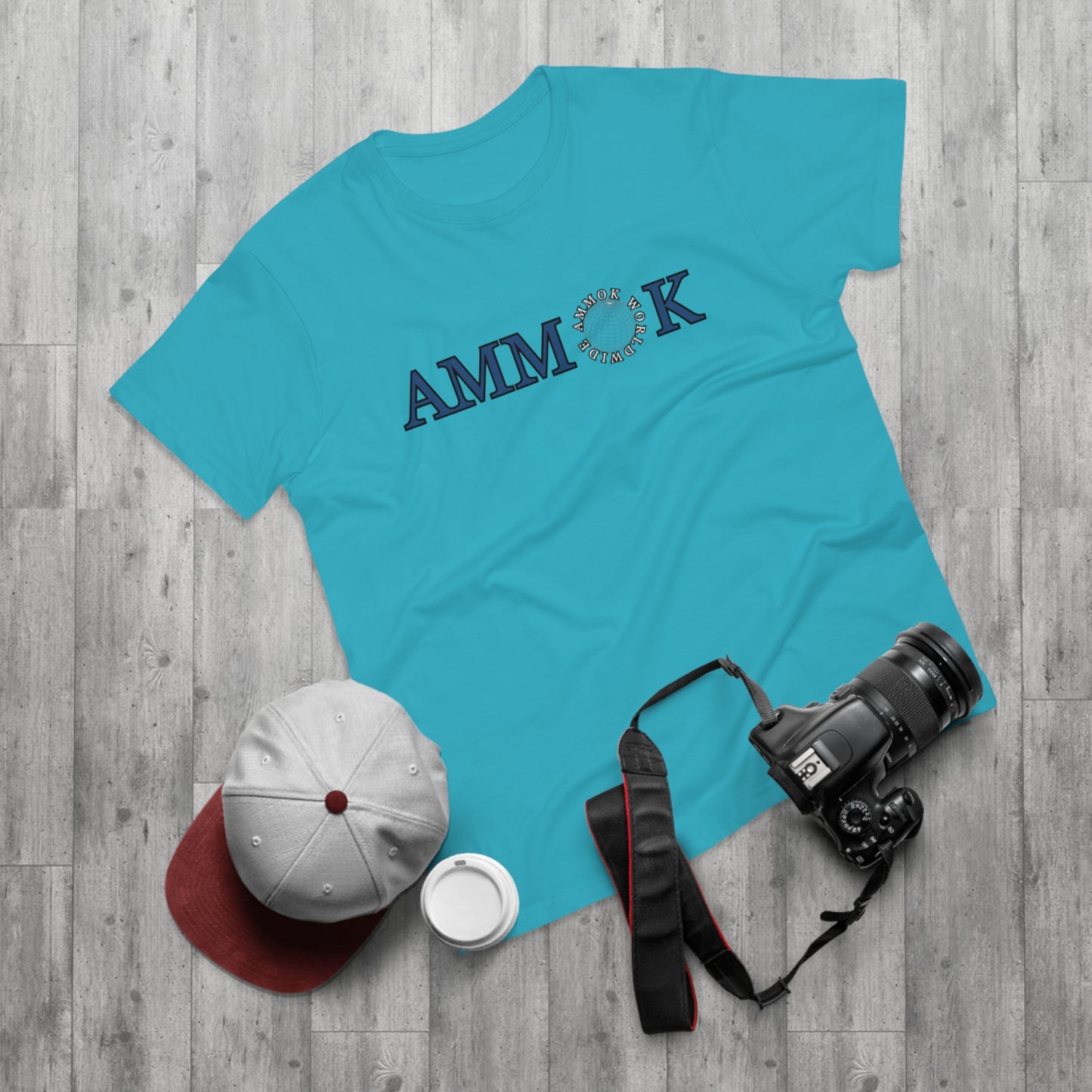 AMMOK GLOBE TEE-BLUE
